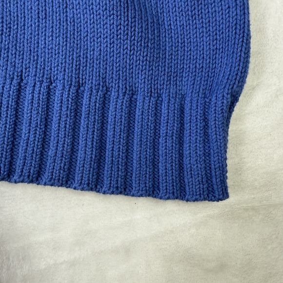 Banana Republic Sweater Mens L Blue Organic Cotton Crewneck Pullover NWT Ribbed - Picture 3 of 8